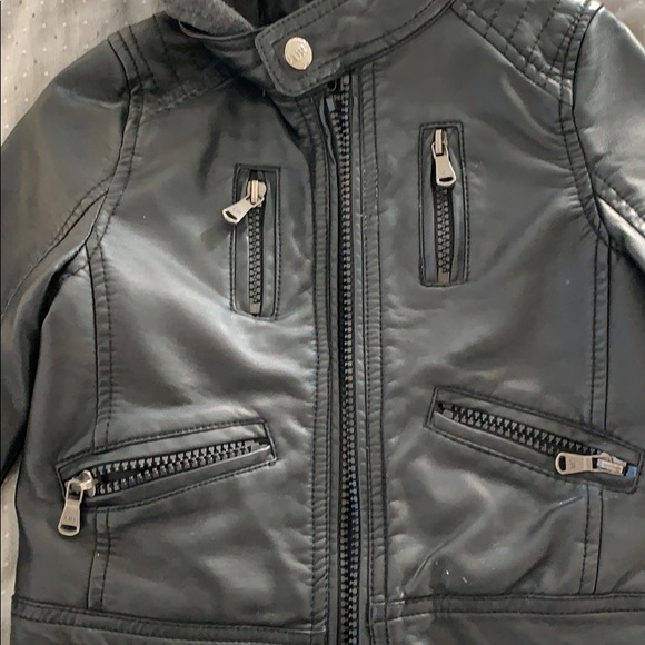 Urban Republic “leather” jacket with hood - Picture 2 of 4